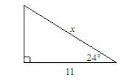 Find the hypotenuse, find x and round to the nearest tenth.-example-1