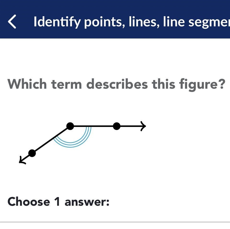 Angle? Line?Line segment? Point? Ray?-example-1