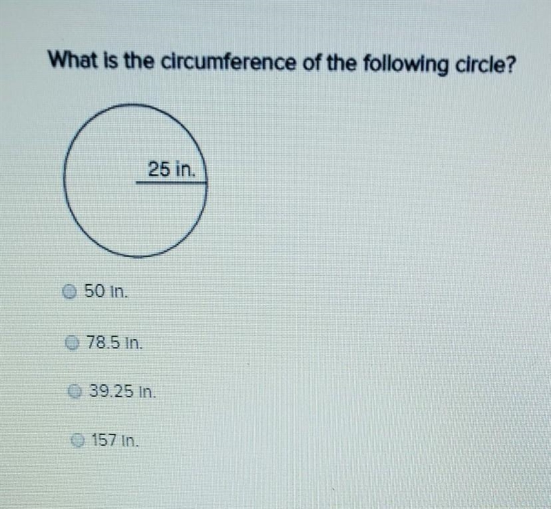 What's the circumference of the following Circle​-example-1