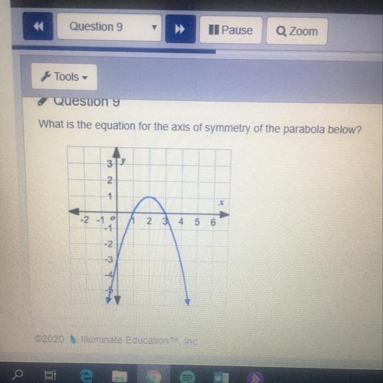 A. X=2 B. Y=2 C. Y=-3 D. X=3-example-1