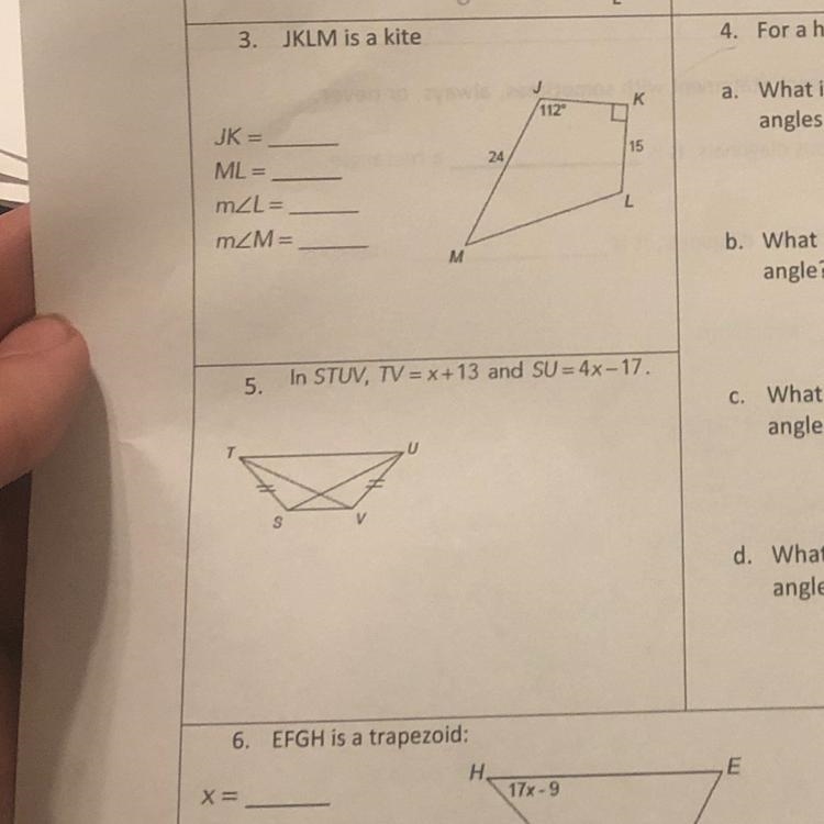 Geometry how do I do this help please number 5 and 3-example-1