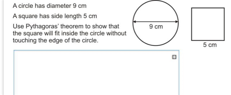 Calculate the fit of the square in the circle?-example-1