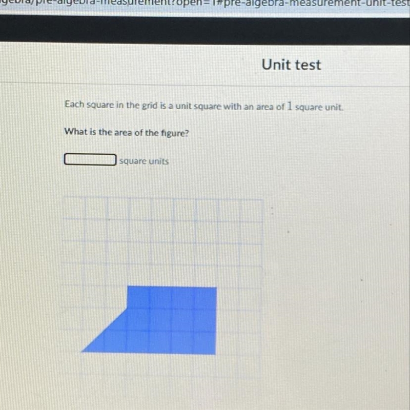 Each square in the grid is a unit square with an area of 1 square unit. What is the-example-1