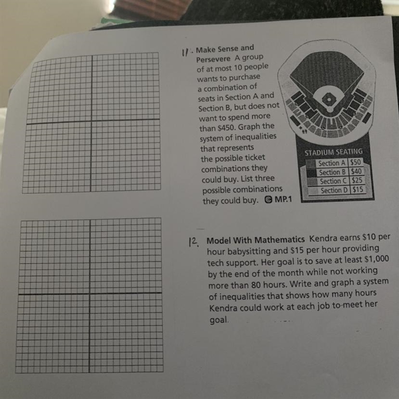 I need help on 11 and 12 and you don’t need to graph it-example-1