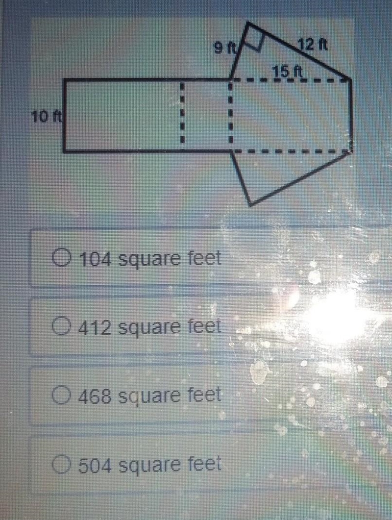 05.06)Use a net to find the surface area of the right triangular prism shown below-example-1