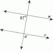 If ↔w||↔v, then find the measurement of angle a. ∠a =-example-1