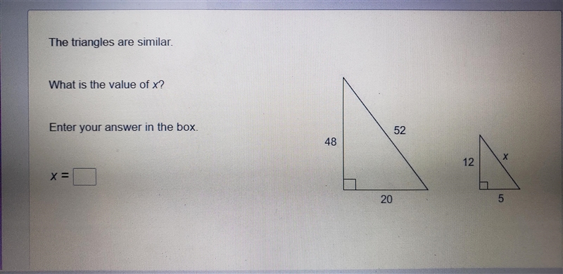 Geometry x = ? pls help-example-1