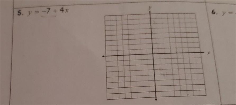 Y = -7 + 4x Please help me with this. :)​-example-1