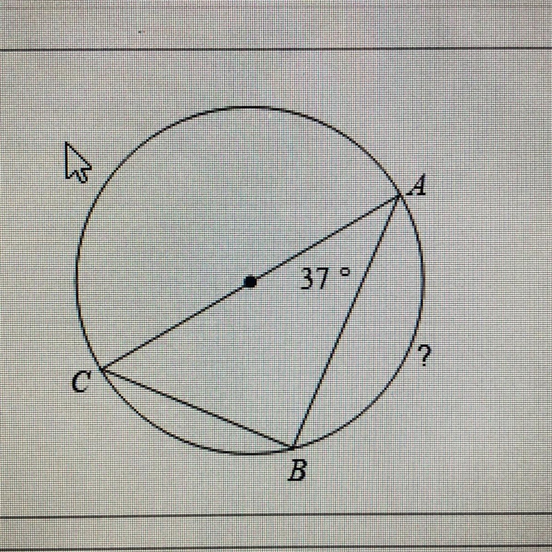 Solve for the indicated arc or angle in the diagram and match it to the correct solution-example-1