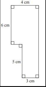 Find the area of the figure shown below and choose the appropriate result. ​ ​ A 39 cm-example-1