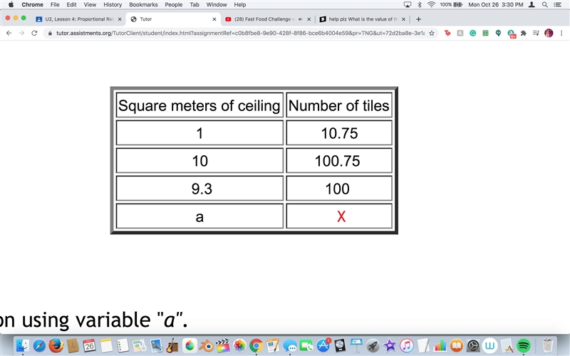 Help plz What is the value of the red X? Write your answer as an algebraic expression-example-1