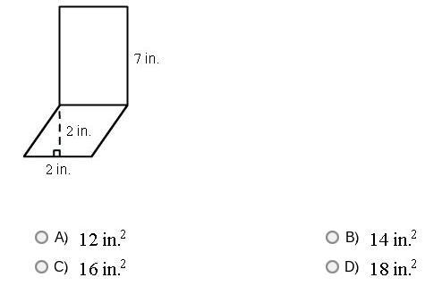 The figure shown consists of a rectangle and a parallelogram. Find the area of the-example-1