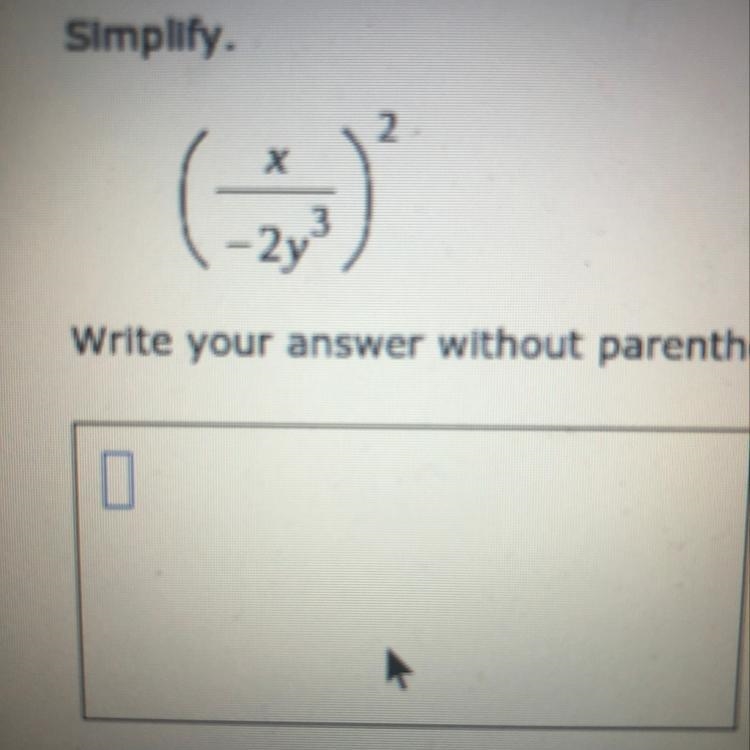 Simplify and write answer without parentheses-example-1