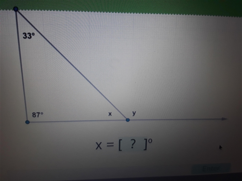 Help me please. What does x equal-example-1