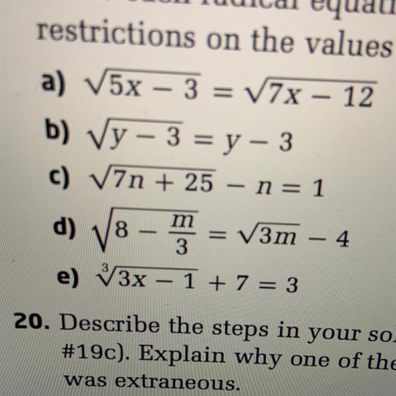 How do i solve 19. c)-example-1