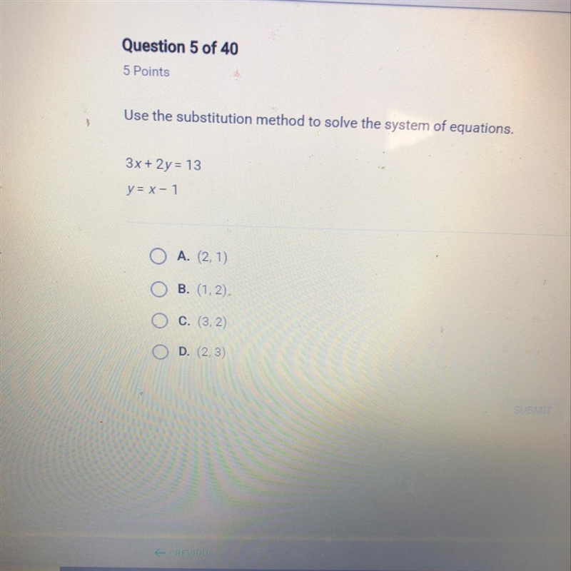 Use the substitution method to solve the system of equations-example-1