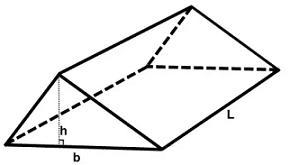 Find the volume of this triangular prism if b = 10, h = 6 and L = 11-example-1