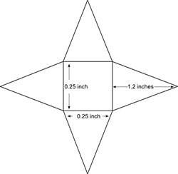 The net of a square pyramid is shown: What is the surface area of the figure? (A)0.7625 square-example-1