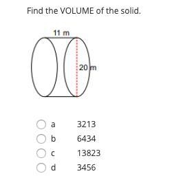 I need help please find the volume of the shape!-example-1