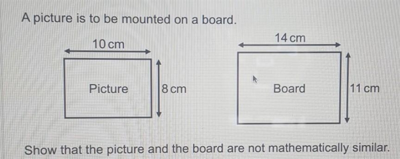 A picture is to be mounted on a board. Show that the picture and the board are not-example-1