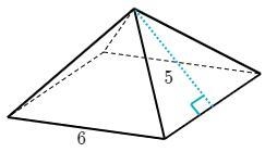 Which expression can be used to find the surface area of the following square pyramid-example-1