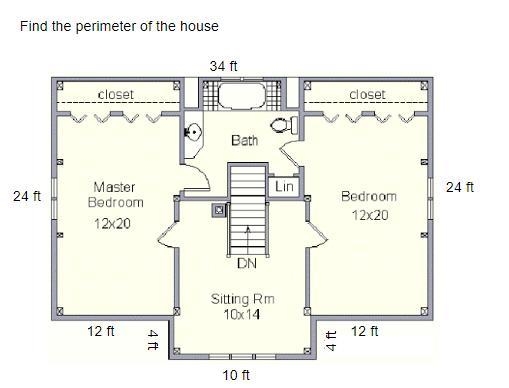 I need help finding the perimeter of the house, please! Thx!-example-1