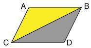 If the area of parallelogram ABCD is 27 square feet, what is the area of triangle-example-1