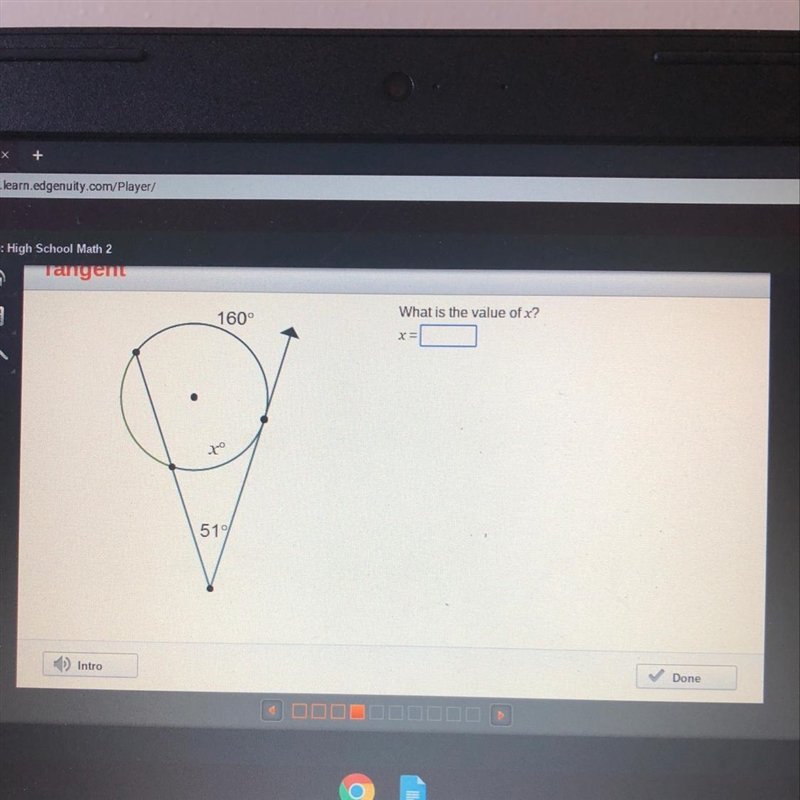 What is the value of x? 160° x = 10-example-1