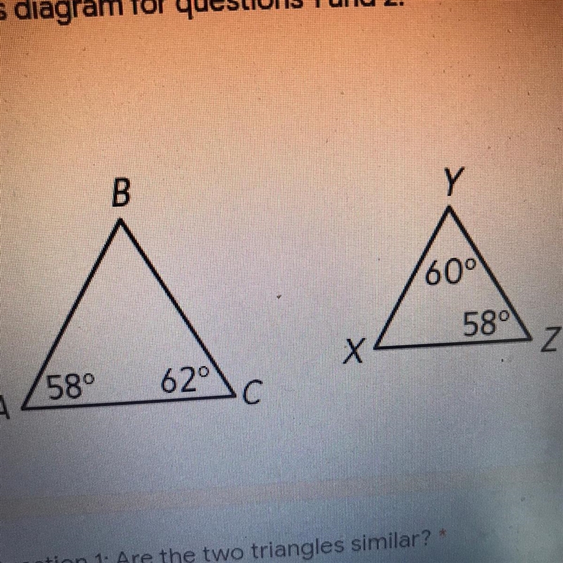 Are the two triangles similar?-example-1