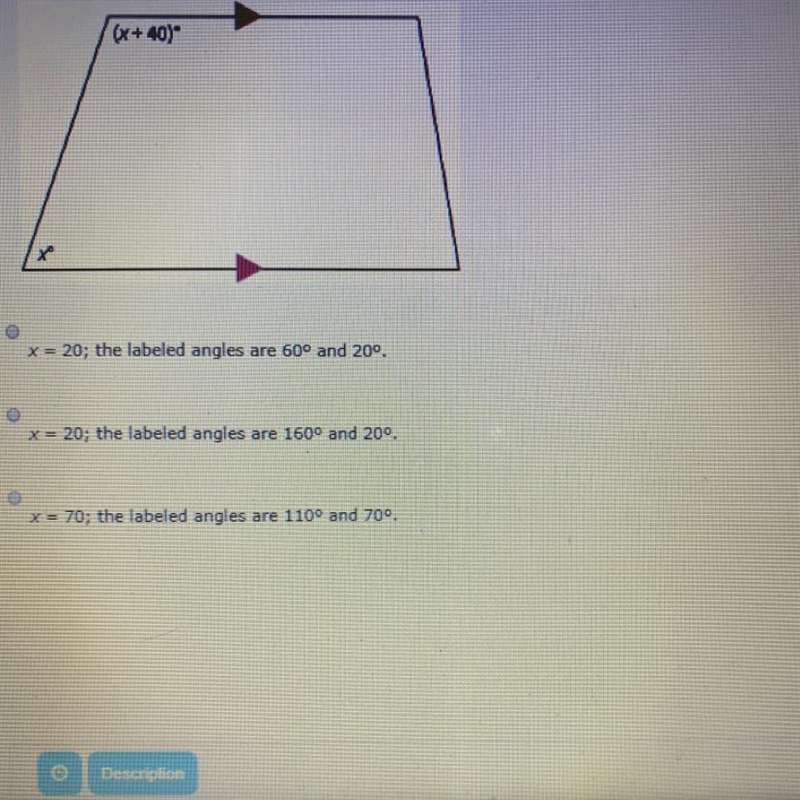 Find the value of x then find the measure of each labeled angle-example-1