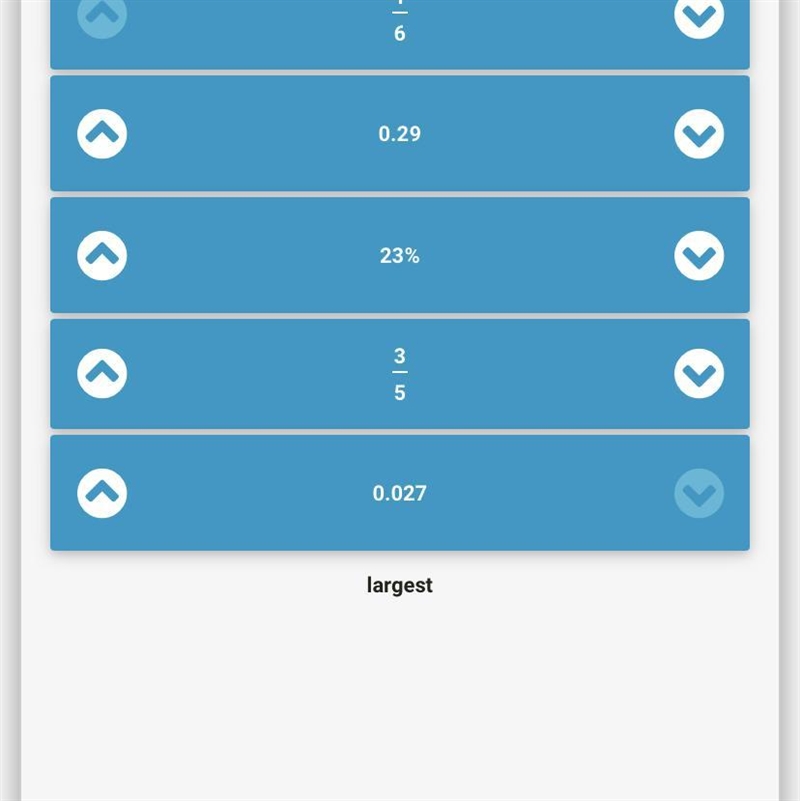 I Suck at maths Put the following in order from smallest to largest.-example-1