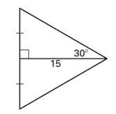 Find the area of the triangle. a) 225 units2 b) 75√3 units2 c) 150√3 units2 d) 27.5√3 units-example-1