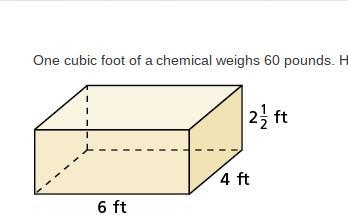 one cubic foot of chemical weighs 60 pounds. How many pounds of the chemical can a-example-1