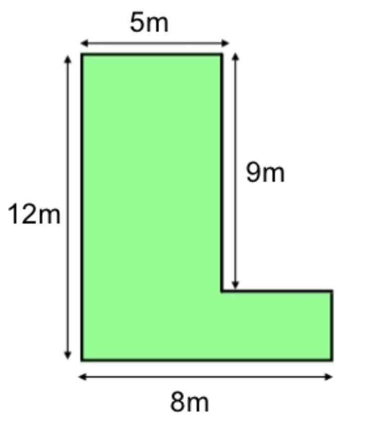 Work out the area of the shaded shape. ​-example-1