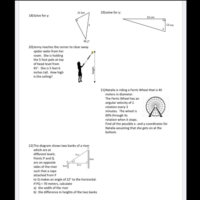 Trig soh cah toa related questions. 30 pts if answered correctly and completely-example-1