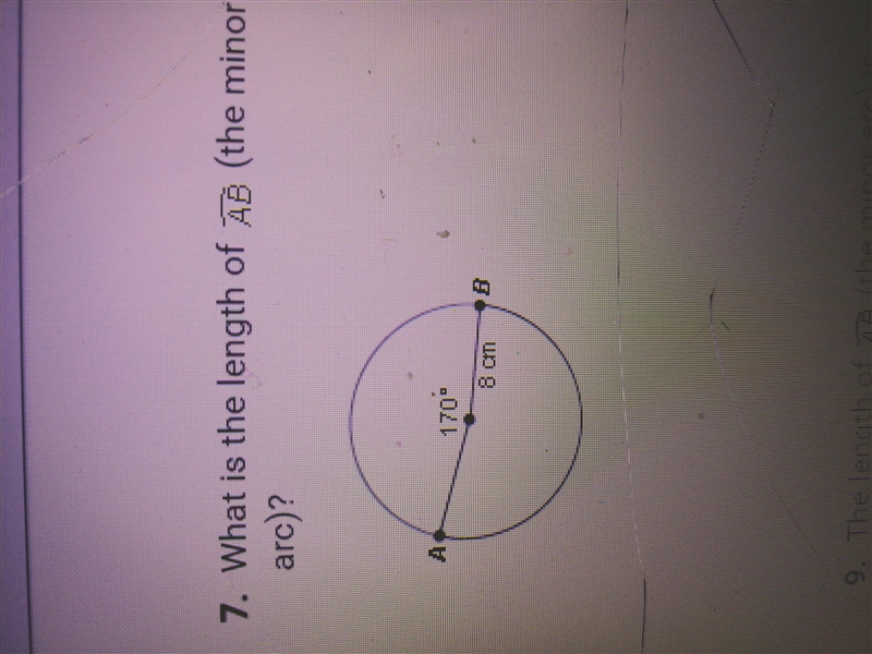 What is the length of AB (The minor arc)-example-1