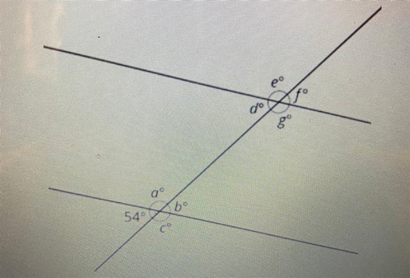 What is the degree of angle e and g-example-1