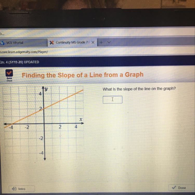 What is the slope of the line on the graph?-example-1