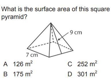 What is the Surface Area of this square pyramid? Just asking for a quick check.-example-1