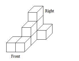 What is the base plan for the set of stacked cubes?-example-1