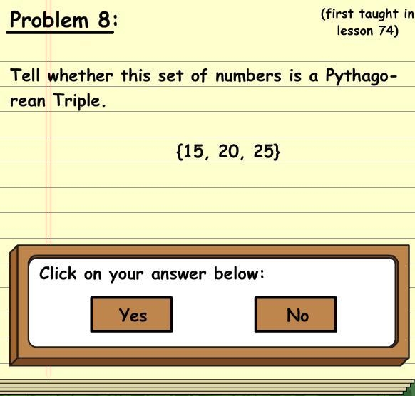 Are these numbers a Pythagorean triple? yes or no-example-1