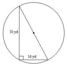 Find the exact circumference of the circle. Question 12 options: 23π yd 34π yd 68π yd-example-1