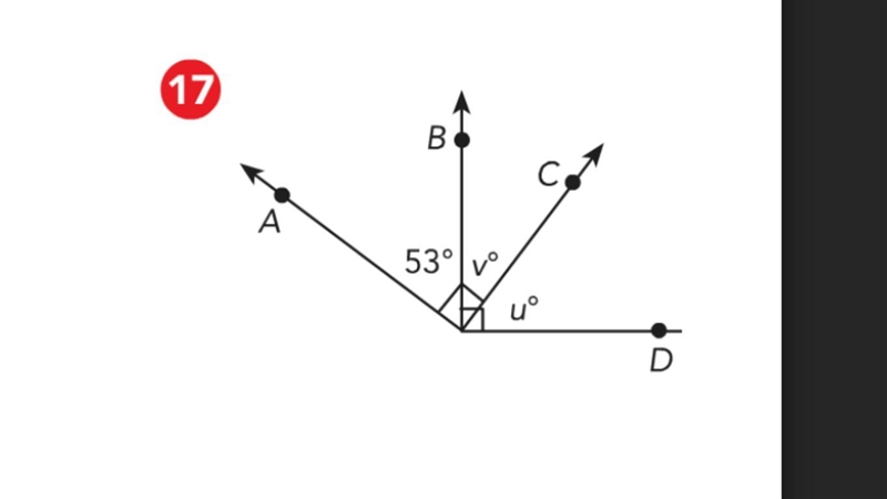 Solve for V and U. No work required.-example-1