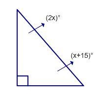 Find the value of x In this triangle-example-1