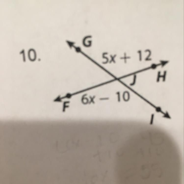 Find the value of x in this figure.-example-1