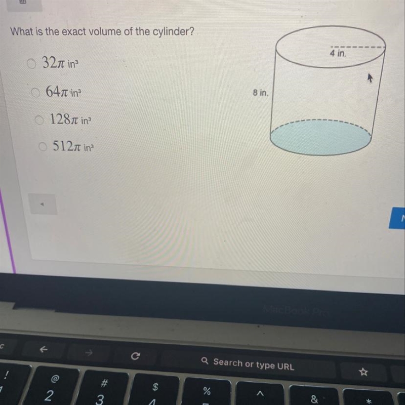 What is the volume of the cylinder-example-1