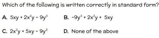 How to write in the standard for?-example-1