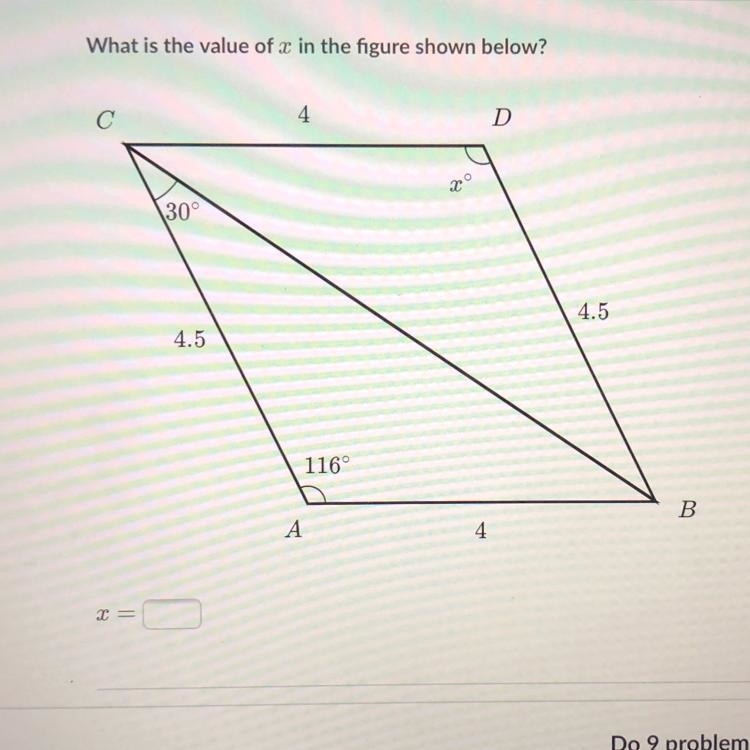 Please help what is the value of X???-example-1