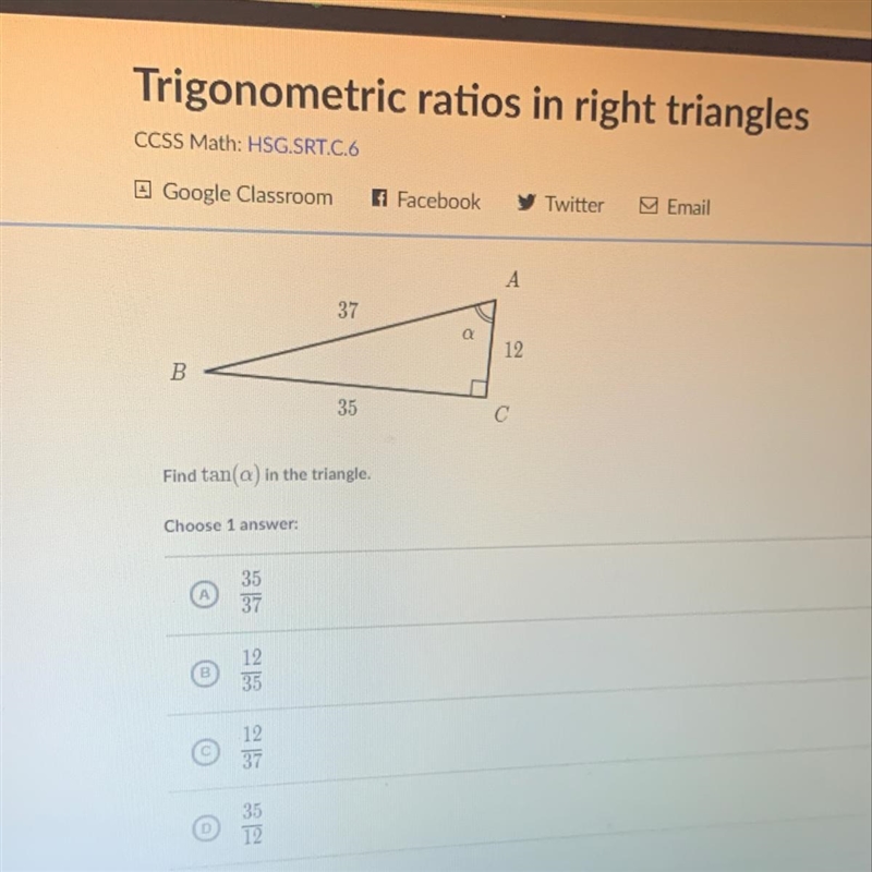 Trigonometric ratios in right triangles pls help-example-1