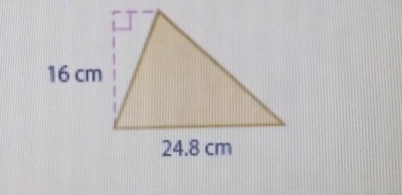 Determine the area of the triangle. i need help cause im not really good at finding-example-1